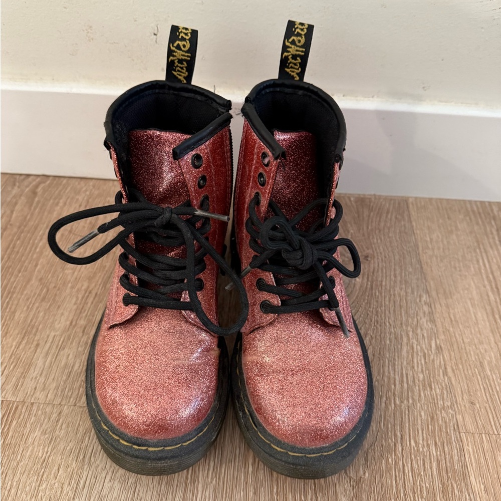 Dr. Martens Kids Sparkly Pink Boots